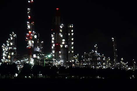 全国的にもナンバー1に綺麗な工場夜景やと思いますけど・・・不幸が「鹿島コンビナート地帯工場夜景」（茨城）