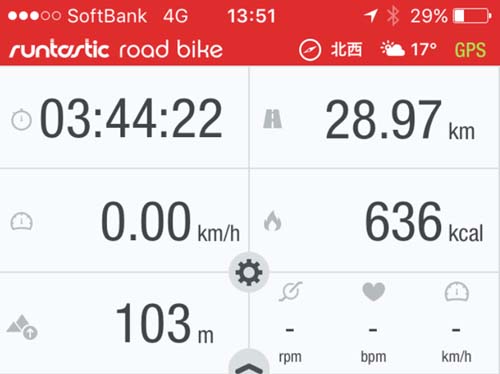 ママチャリ日本一周補完旅の練習走行開始！[Runtastic Road Bike]自転車の走行距離・速度・消費カロリーが計測できるスマホの無料アプリ
