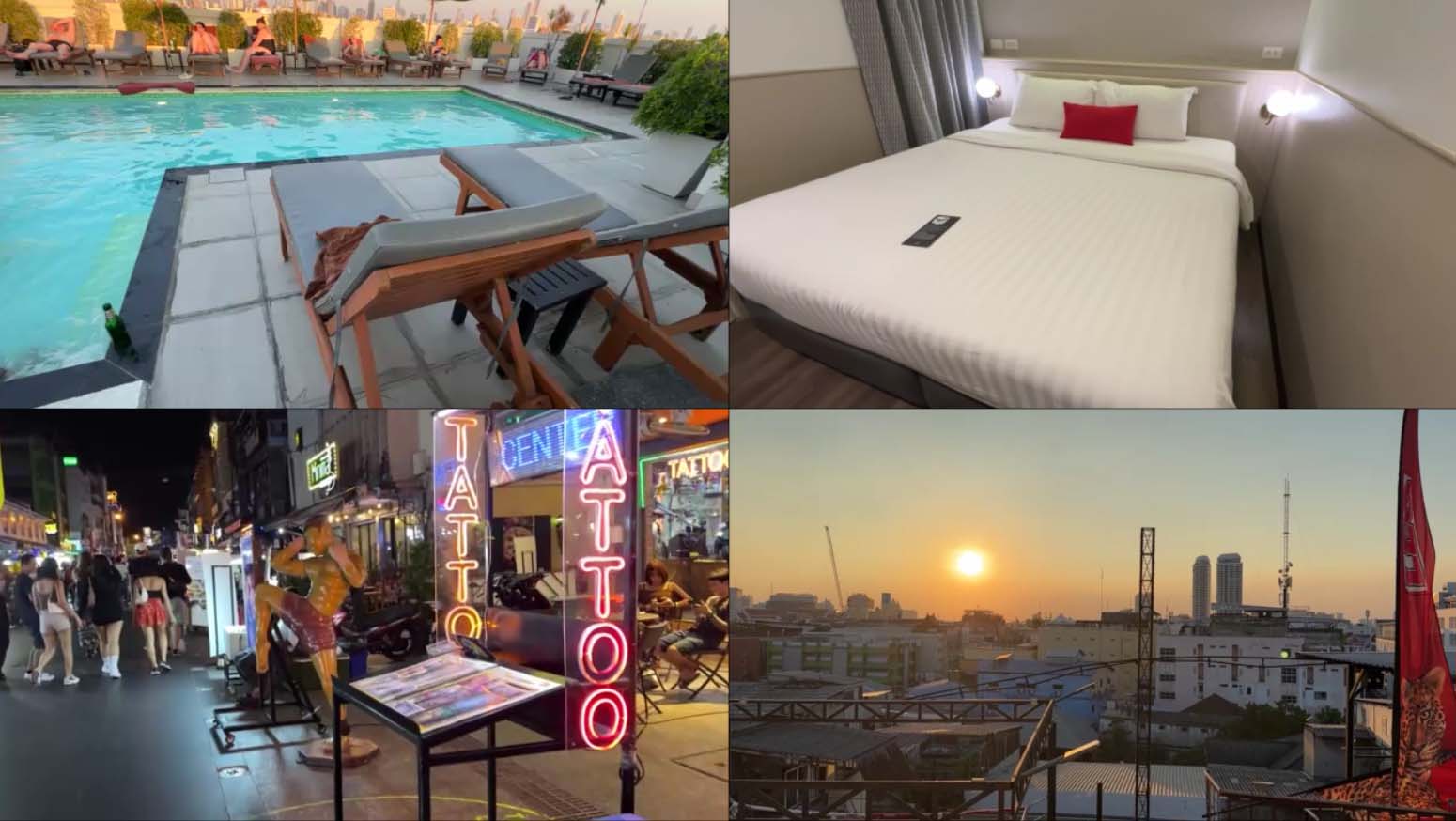 【2023-24避寒旅43日目】テーメーカフェ店内リポート 女の子が手を振ったお相手は?道路で突然とうせんぼ!その訳は?オンヌットのコスパええ宿に泊まると?