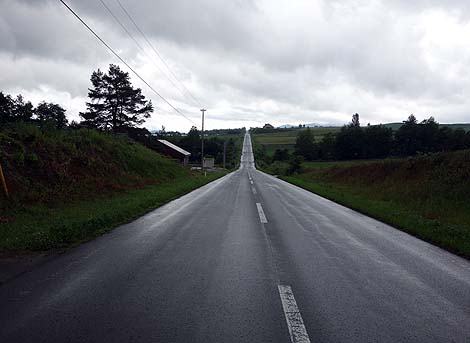 この高低差のある一直線道路は車旅・バイク旅では是非一度体感してほしい「ジェットコースターの路」（北海道美瑛）