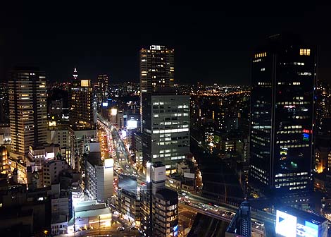 HEP FIVE 観覧車（大阪梅田）梅田都心部の夜景見物